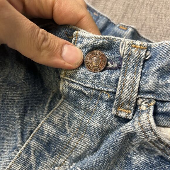 Vintage 70s/80s Levi’s Orange Tab Distressed Denim Jeans 24x31 USA - Picture 9 of 16